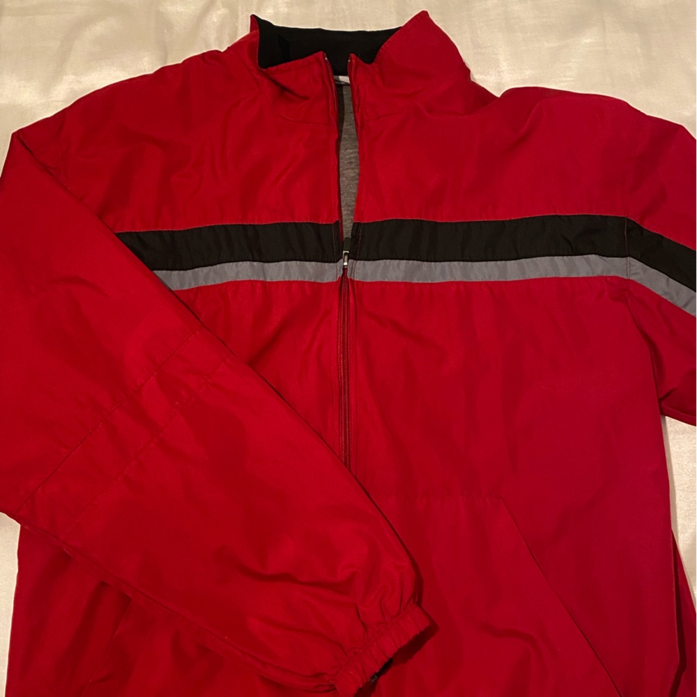 Athletic works red jacket, size medium men’s.